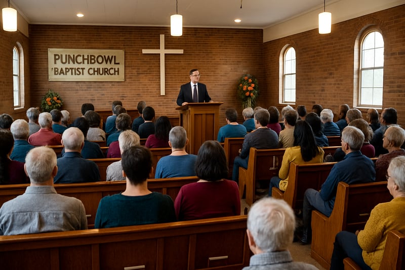 Congregation gathered at Punchbowl Baptist Church for a community service